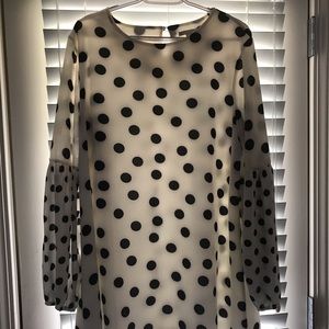 Polka Dot, black and white Cato Dress, Gently Used